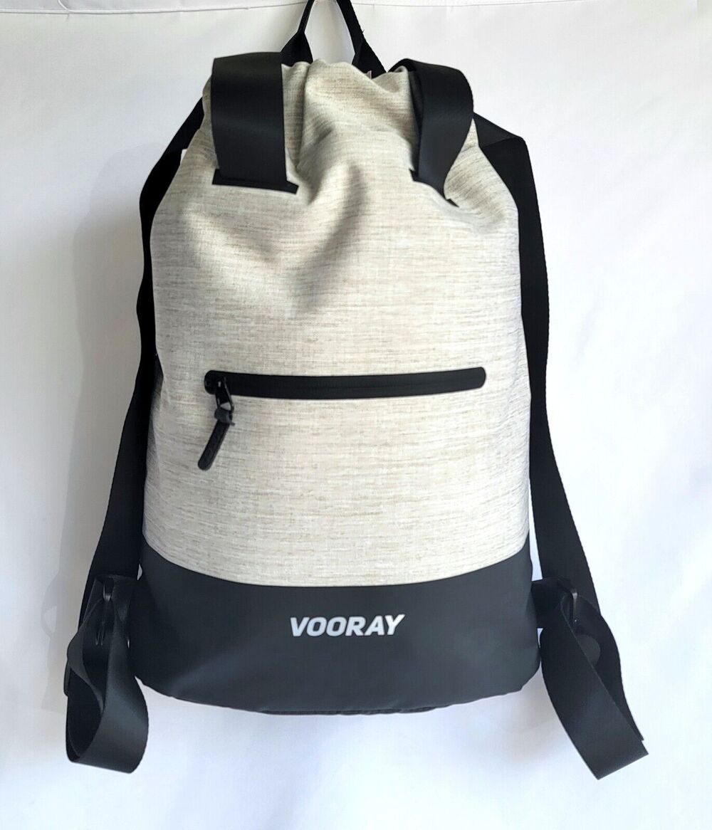 Vooray Flex Cinch Heather Gray and Black Backpack
